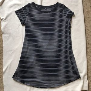 Black and white striped cotton on T-shirt dress!